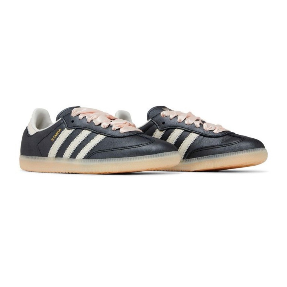 Adidas Samba OG Sneakers black quartz/pink ribbon laces